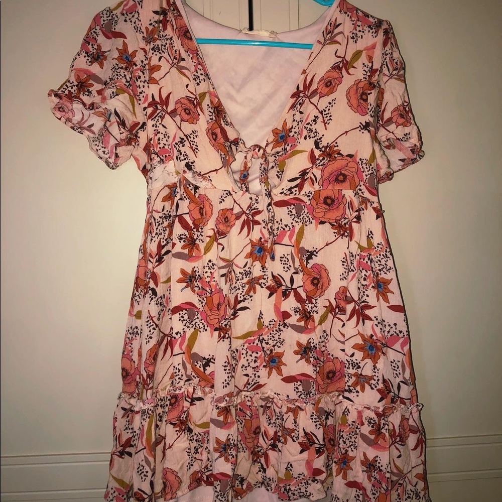 Pink floral sundress
